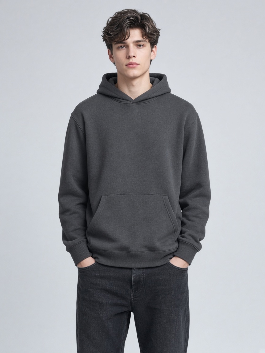 Charcoal pullover hoodie